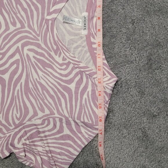 Jockey Cooling Comfort Short Sleeve Sleepshirt, Medium, Lilac Striations - Picture 8 of 11